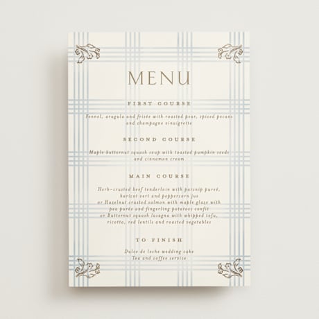 Foil-Pressed Menus