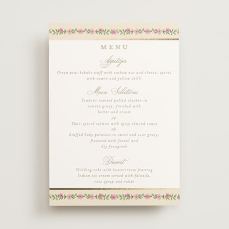 Foil-Pressed Menus