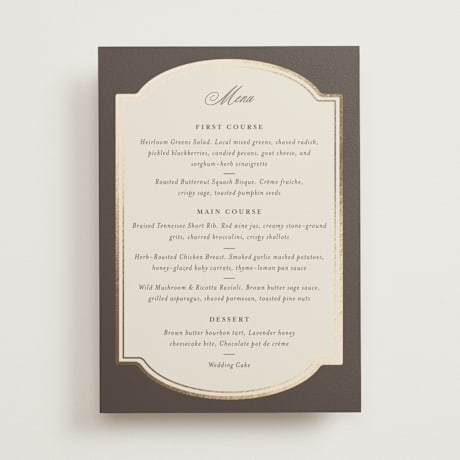 Foil-Pressed Menus