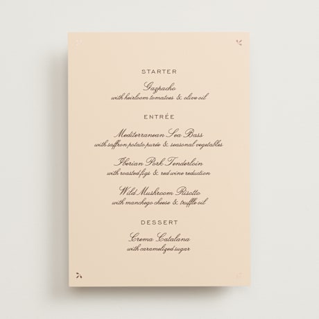 Foil-Pressed Menus