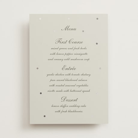 Foil-Pressed Menus