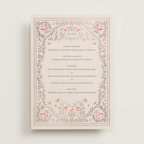 Foil-Pressed Menus