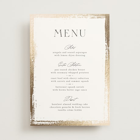 Foil-Pressed Menus