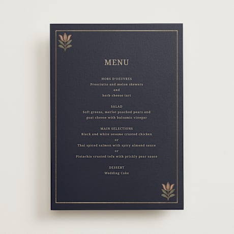 Foil-Pressed Menus