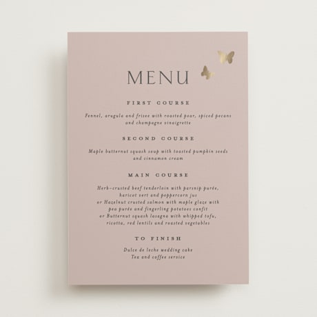 Foil-Pressed Menus