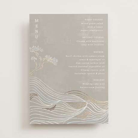 Foil-Pressed Menus