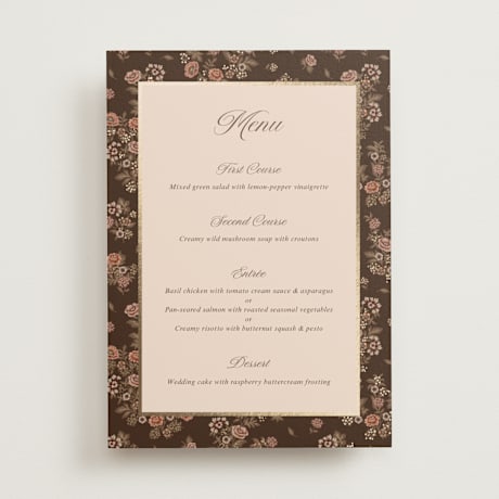 Foil-Pressed Menus