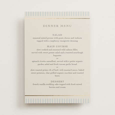 Foil-Pressed Menus