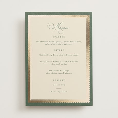 Foil-Pressed Menus