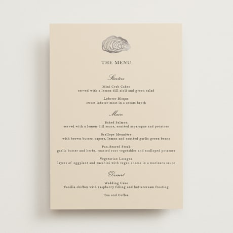 Foil-Pressed Menus
