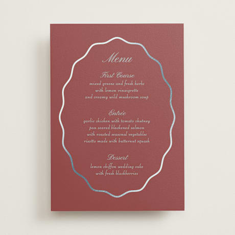 Foil-Pressed Menus