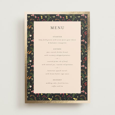 Foil-Pressed Menus