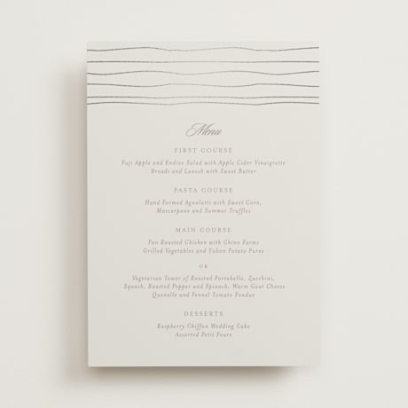 Foil-Pressed Menus