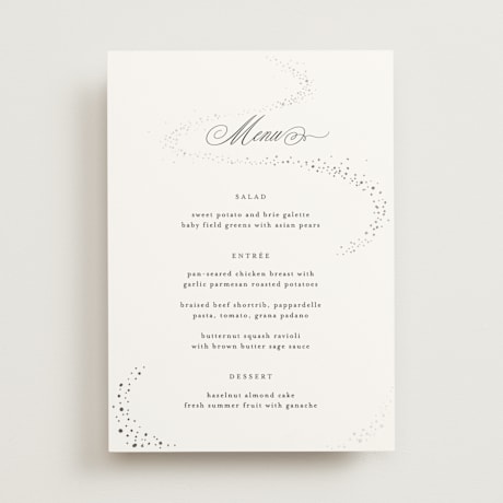 Foil-Pressed Menus