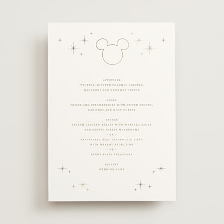 Foil-Pressed Menus