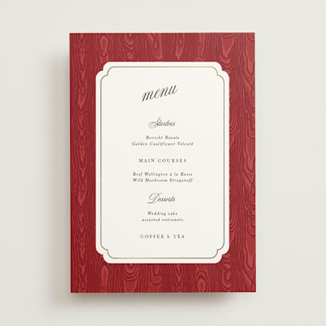 Foil-Pressed Menus