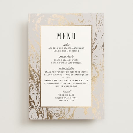 Foil-Pressed Menus