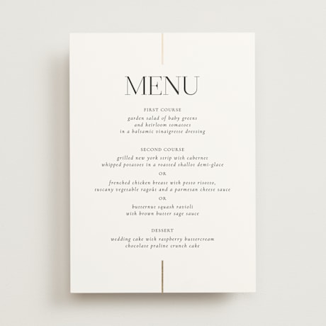Foil-Pressed Menus