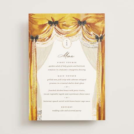 Foil-Pressed Menus