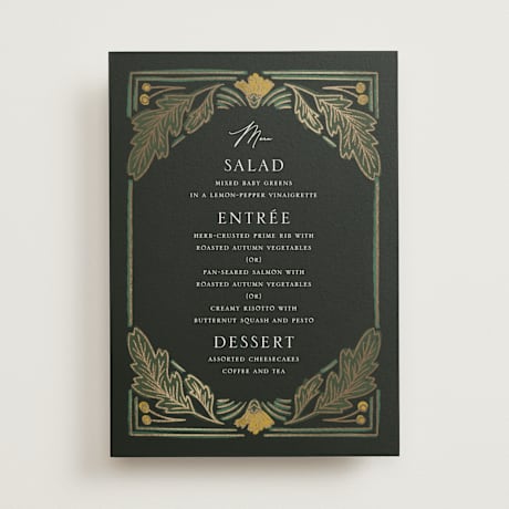 Foil-Pressed Menus