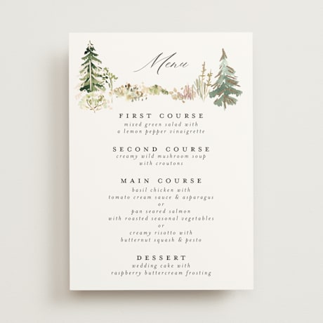 Foil-Pressed Menus