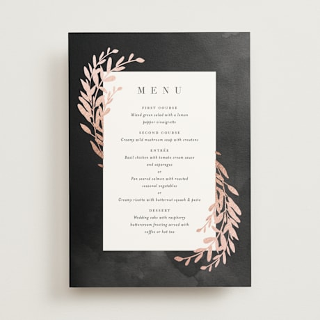 Foil-Pressed Menus