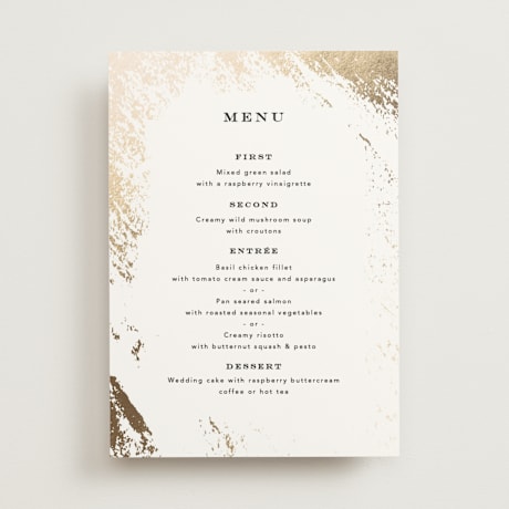 Foil-Pressed Menus