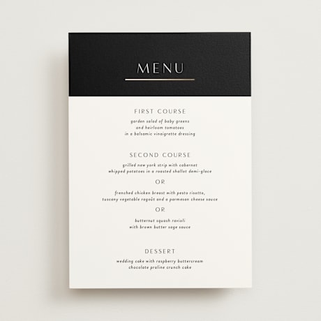 Foil-Pressed Menus