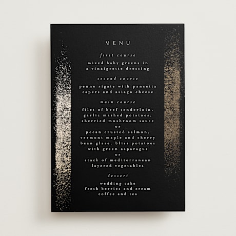 Foil-Pressed Menus