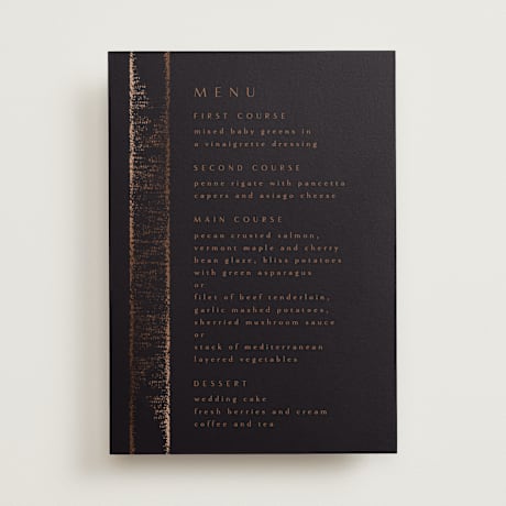 Foil-Pressed Menus