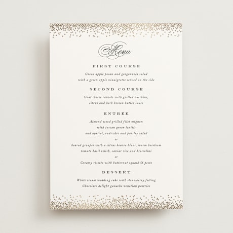 Foil-Pressed Menus