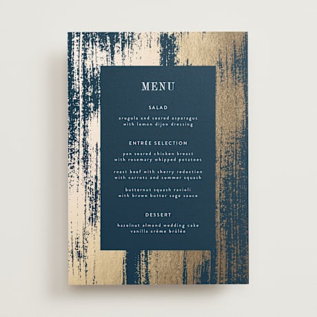 Foil-Pressed Menus