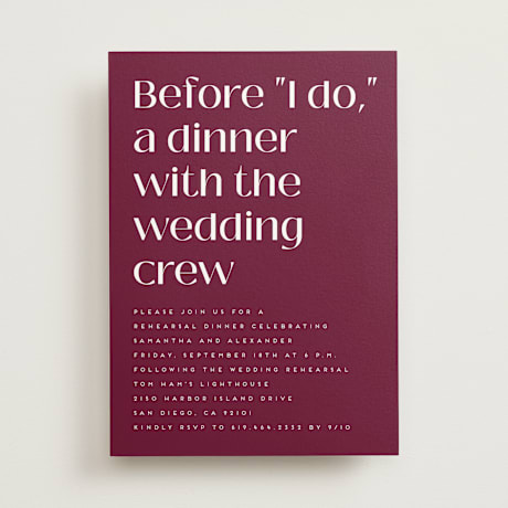 Rehearsal Dinner Invitations