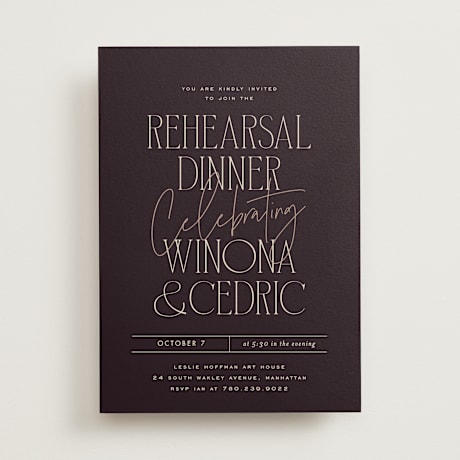 Rehearsal Dinner Invitations