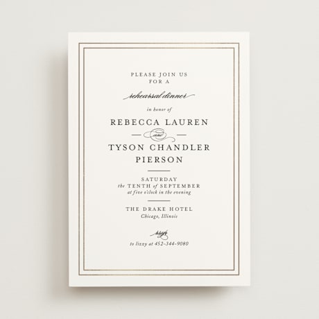 Foil-Pressed Rehearsal Dinner Invitations