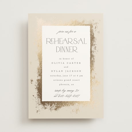 Foil-Pressed Rehearsal Dinner Invitations