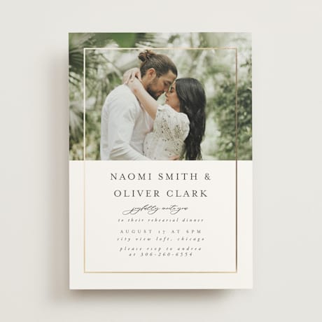 Foil-Pressed Rehearsal Dinner Invitations