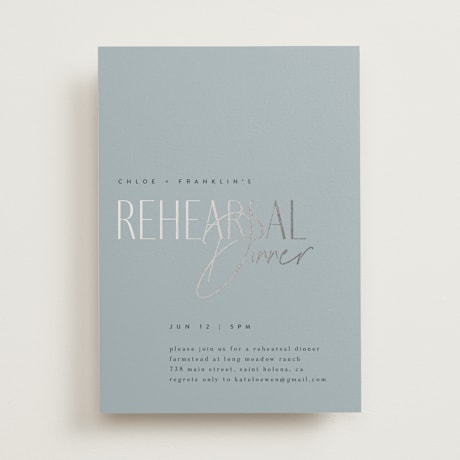 Foil-Pressed Rehearsal Dinner Invitations
