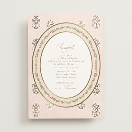 Foil-Pressed Sangeet Invitations