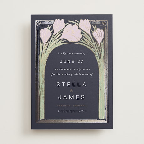 Foil-Pressed Save the Date Cards