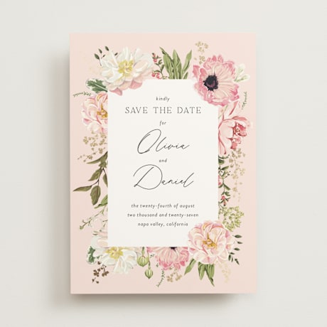 Foil-Pressed Save the Date Cards