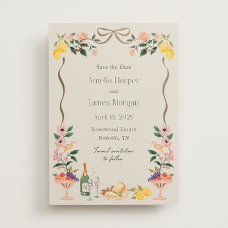 Foil-Pressed Save the Date Cards