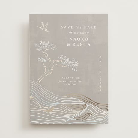 Foil-Pressed Save the Date Cards
