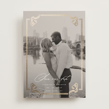 Foil-Pressed Save the Date Cards