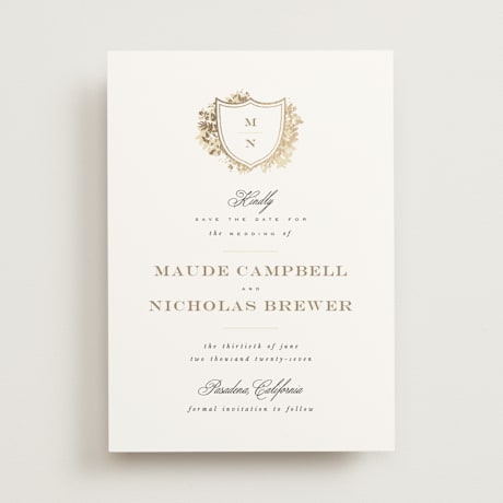 Foil-Pressed Save the Date Cards