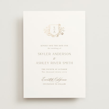Foil-Pressed Save the Date Cards