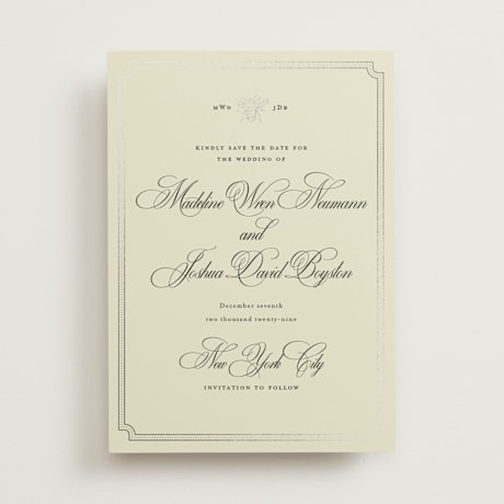 Foil-Pressed Save the Date Cards