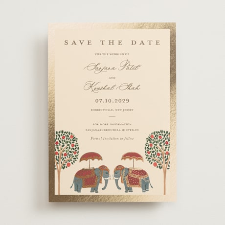 Foil-Pressed Save the Date Cards
