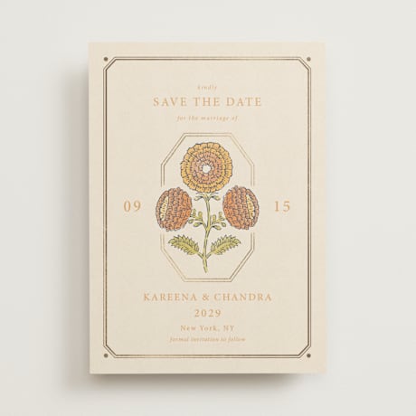 Foil-Pressed Save the Date Cards