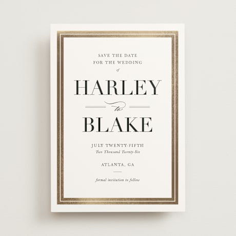 Foil-Pressed Save the Date Cards